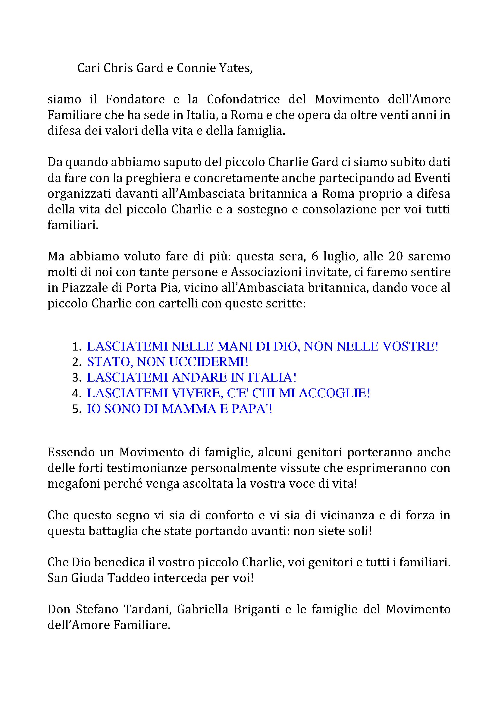 Lettera d'amore ai genitori